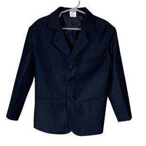 Boy's Unbranded Suit Jacket Sport Coat Navy Blue Size 6